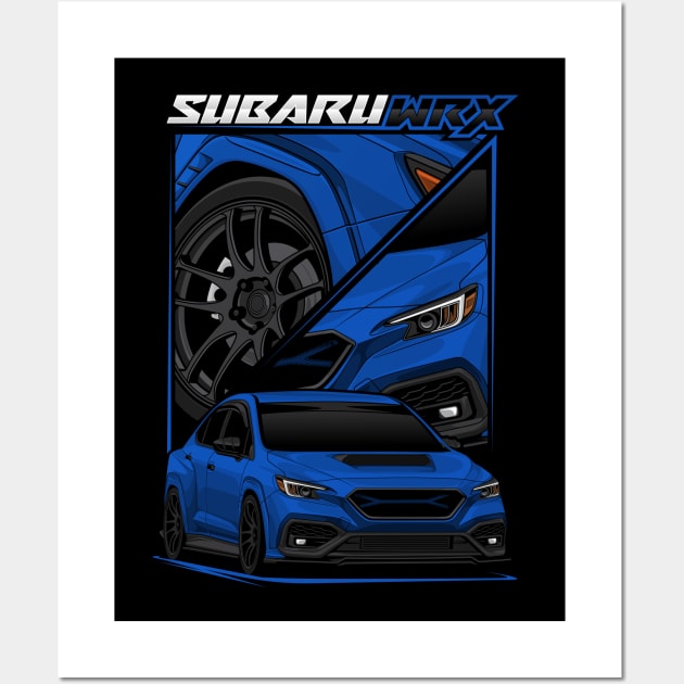 VB WRX in Sapphire Blue Wall Art by RetroWRX Inc.